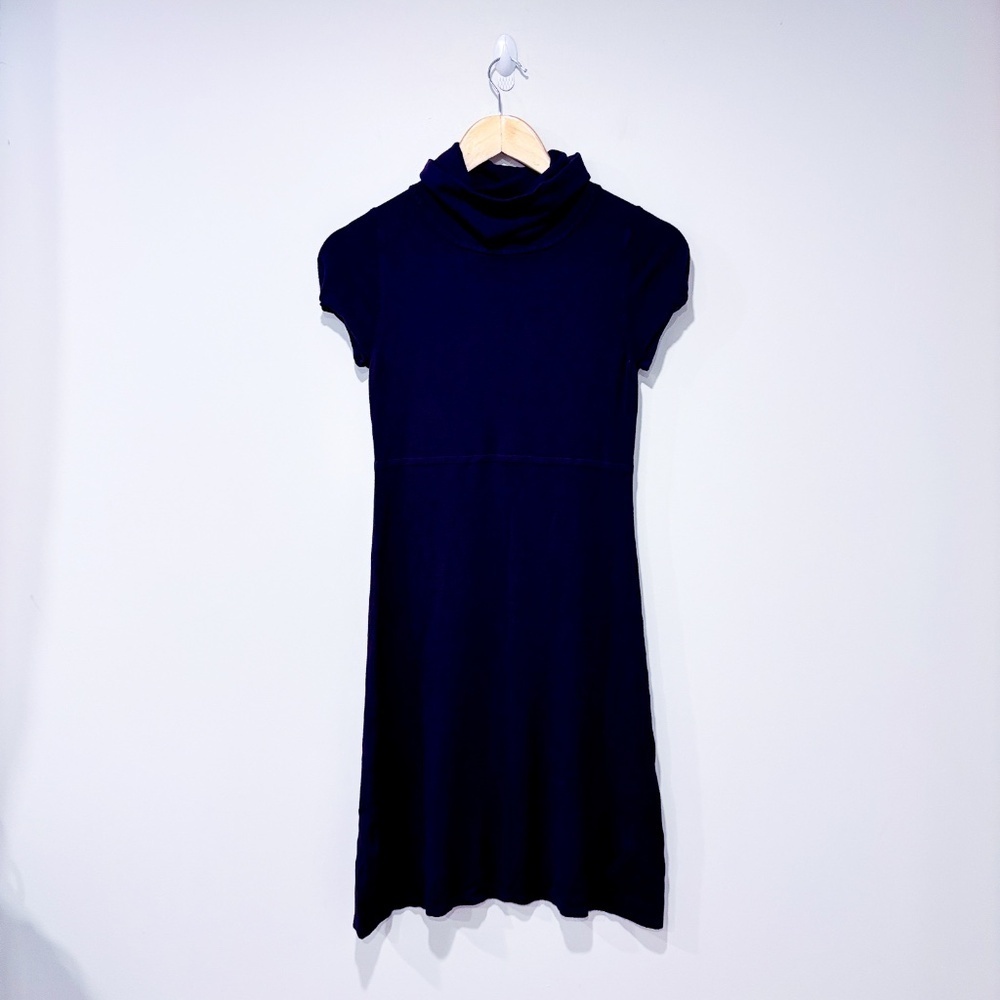 MANGO – Purple knit turtleneck dress | Soft short-sleeve fall style |‎ Small *